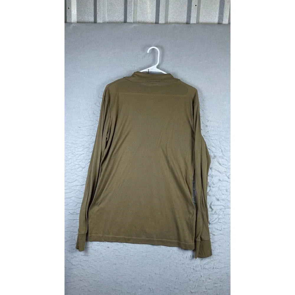 Sekri Inc Undershirt Men Large Brown Good Cold Weather 1/4 Zip Base Layer 12574